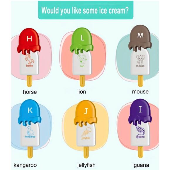 Learning Resources Montessori Mini Alphabet ABC Ice Cream Pops  (NWT) - Picture 5 of 6